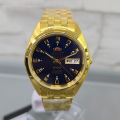 Orient TriStar Rare FAB00001D9 Automatic Gold Tone Blue Dial New Men’s Watch