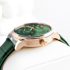 Glashutte Original 2026 PanoMaticLunar Green Dial Rose Gold 1-90-02-23-35-30 NEW