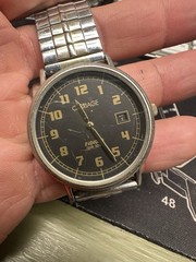 Carriage by Timex Indiglo Quartz Black Dial WR 30m Watch New Bat. RUNNING