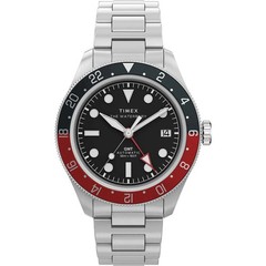 Timex Men’s Automatic Watch TW2Y60600 Waterbury Heritage Black Dial Steel 50M