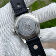 39MM STEELFLIER Quartz Pilot Men’s Watch Sapphire 200M Waterproof Silicone NEW