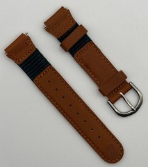 16mm Vintage Timex Expedition Women Nylon Leather Watch Band TAN/GREEN – NEW!