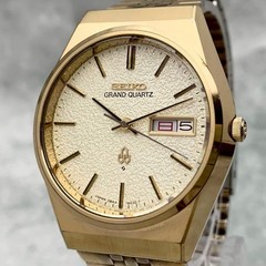 SEIKO Quartz 35.8 mm Used Watch Analog Stainless Steel Men Gold 20.0 cm