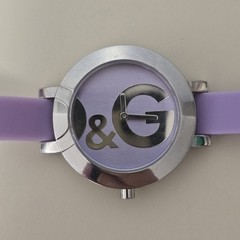Dolce & Gabbana D&G Watch Womens 34mm Lavender Silicone Stainless Steel