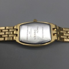 Steel By Design Womens Watch 25mm Gold Tone Stainless Band New Battery 7.25″
