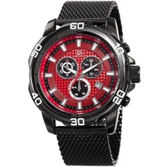 Joshua & Sons JX123BKRD Chronograph Date Complication Mesh Bracelet Men’s Watch