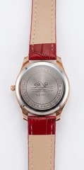 “Chotovelli 6 Figli Women’s Quartz Watch Day Date Rose Gold Red Leather Strap”