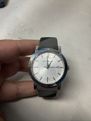 Burberry BU1378 City Nova Check Stainless Steel Unisex Swiss Watch Rare 38mm