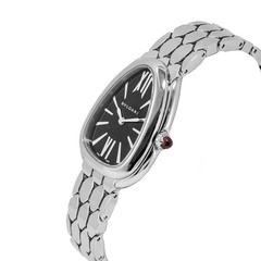 Ladies Bvlgari Serpenti Seduttori 33MM 103952 Steel Black Dial Quartz Watch