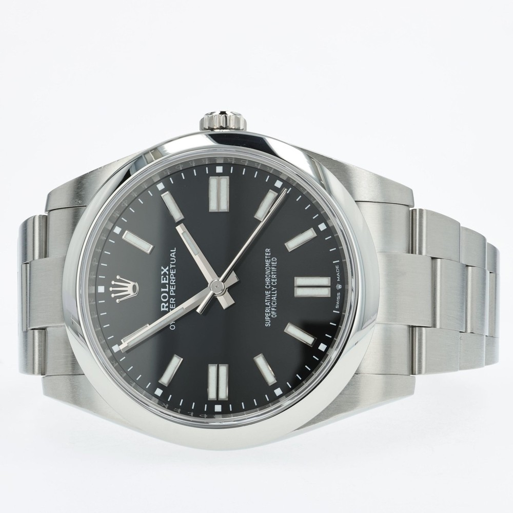Rolex Oyster Perpetual 41 Black Stick Dial Automatic Stainless Steel 124300