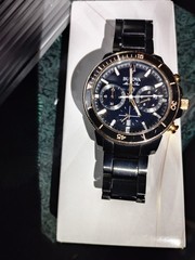 Bulova Marine Star 98B302 Black Dial Stainless Steel Quartz Men’s Watch