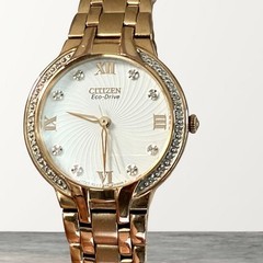Citizen Bella EM0123-50A Eco-Drive Solar Ladies Watch Diamond Rose Gold Japan