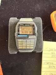 Casio Data Bank 150 Digital Calculator Watch Silver DBC-1500 Module 1477 Vintage