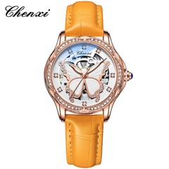 CHENXI Women Mechanical Automatic Watch for Girls Rhinestone Charming Wristwatch