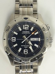 CASIO ILLUMINATOR MTD-1082 REFRESHED 24-HOUR DAY/DATE MEN’S WATCH NEW BATTERIES