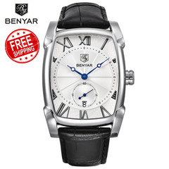 BENYAR BY-5114 Men’s Chronograph Quartz Watch Leather 30M Waterproof
