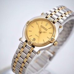 Gucci 9000L Gold Ladies Quartz Watch Combo Box Japan 0710743