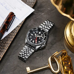 Seiko 5 Sports SSK001K1 SKX Sports Style GMT Black Grape Automatic Black Dial