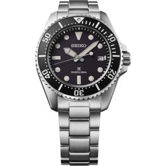 SEIKO Prospex SNE597P1 Solar Diver Sapphire 200M Black Dial Watch