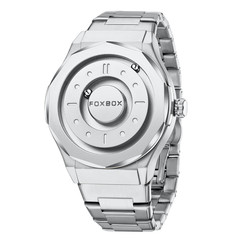 LIGE FOXBOX Men Watch Quartz Scrolling Bead Magne 3ATM Waterproof Man Wristwatch