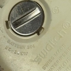 Swatch Chronograph Basic White SUSW400 42mm Date Swiss Made Watch NEEDS BATTERY