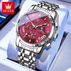 OLEVS 2892 Original Moon Phase Luminous Waterproof Quartz Watch For Men