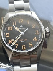 39MM STEELFLIER Pilot Quartz Watch Men’s 200M Waterproof Stainless Luminous