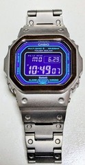 excellent condition G SHOCK GW B5600 blue full titanium radio solar mobile link