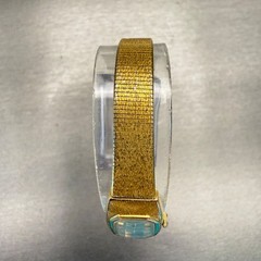 Seiko Watch Women 13mm Gold Dial Gold Tone Oval 2E20-6469 New Battery Vintage