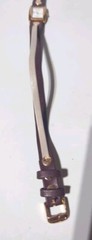 Wanderlust by La Mer Collections White Dial Gold Tone Case Brown Wrap Band Watch
