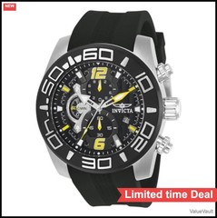 Men’s Quartz Wrist Watch 50mm Chronograph Date Luminous Silicone Strap 100m
