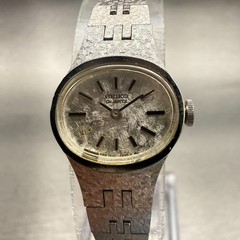 Seiko Watch Women 17mm Silver Dial Silver Tone Oval 1400-7389 New Battery VTG
