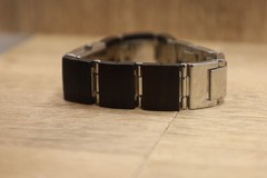 Ladies Fossil ES-1719 Dark Brown Wood Diamond Accent Watch – NEW BATTERY 6.75″