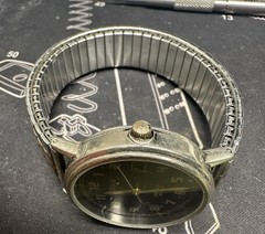 Carriage by Timex Indiglo Quartz Black Dial WR 30m Watch New Bat. RUNNING