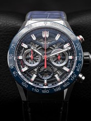 TAG Heuer Carrera Calibre Heuer 02 43mm Blue Skeleton Dial CBG2011.FC6430