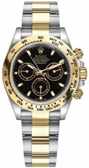 Rolex Daytona Black Dial Chronograph Two-Tone 40mm Men’s Watch 116503 Box & Card