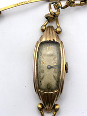 PARTS ONLY-Vintage BULOVA Watch-10 Kt Gold Filled Case-5th Ave New York-Art Deco