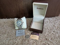 Armitron Men’s Skeleton Blue Accent Stainless Steel Automatic Watch 20/4768BISV