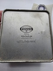 Fossil Snap-on Watch 41mm Stainless Steel Date Glow In Dark New Battery 7″