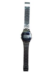 Casio A159W Digital Watch Module 593 Stainless Steel Alarm Chronograph Working
