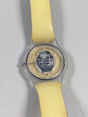 Prestige Medical Blue Red Pink Yellow Ribbon Clear Case Silicone Band Watch