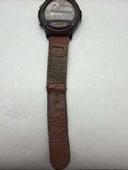 Casio Illuminator W-89H Digital Watch Olive Green Brown Nylon Leather Strap 1536