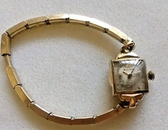 Vtg Art Deco 1948 Bulova Cal 6BKC 10K Rolled Gold 17J Ladies Swiss Watch~Runs
