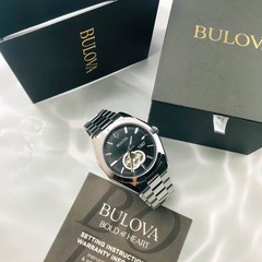 Bulova Surveyor 96A270 Automatic Men’s Watch with Open Heart Black Dial 42mm