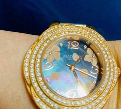 Recently Replaced Battery MADISON NEW YORK Ladies Watch Rose Gold Battery Black