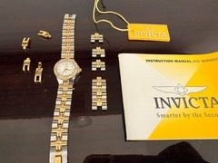 Invicta Wildflower Model 0127 Two-Tone Bracelet Women’s Watch With Diamonds