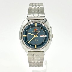 Orient Three Star Crystal X1143-55A Automatic Mens Watch 19cm Wrist Navy Dial