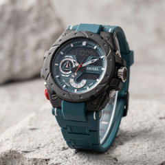 SMAEL Men’s Analog Digital Sport Watch 50M Alarm LED Rubber Band