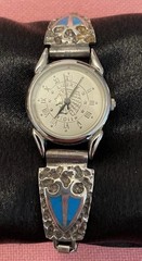Turquoise Inlay Watch Band – Women’s – Liberty Watch Indian Head 925 Sterling