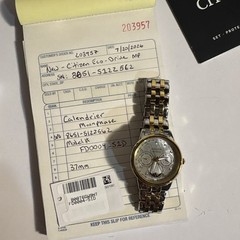 CITIZEN FD0004-51D Calendrier Chronograph Moon Phase Diamond Women’s Watch